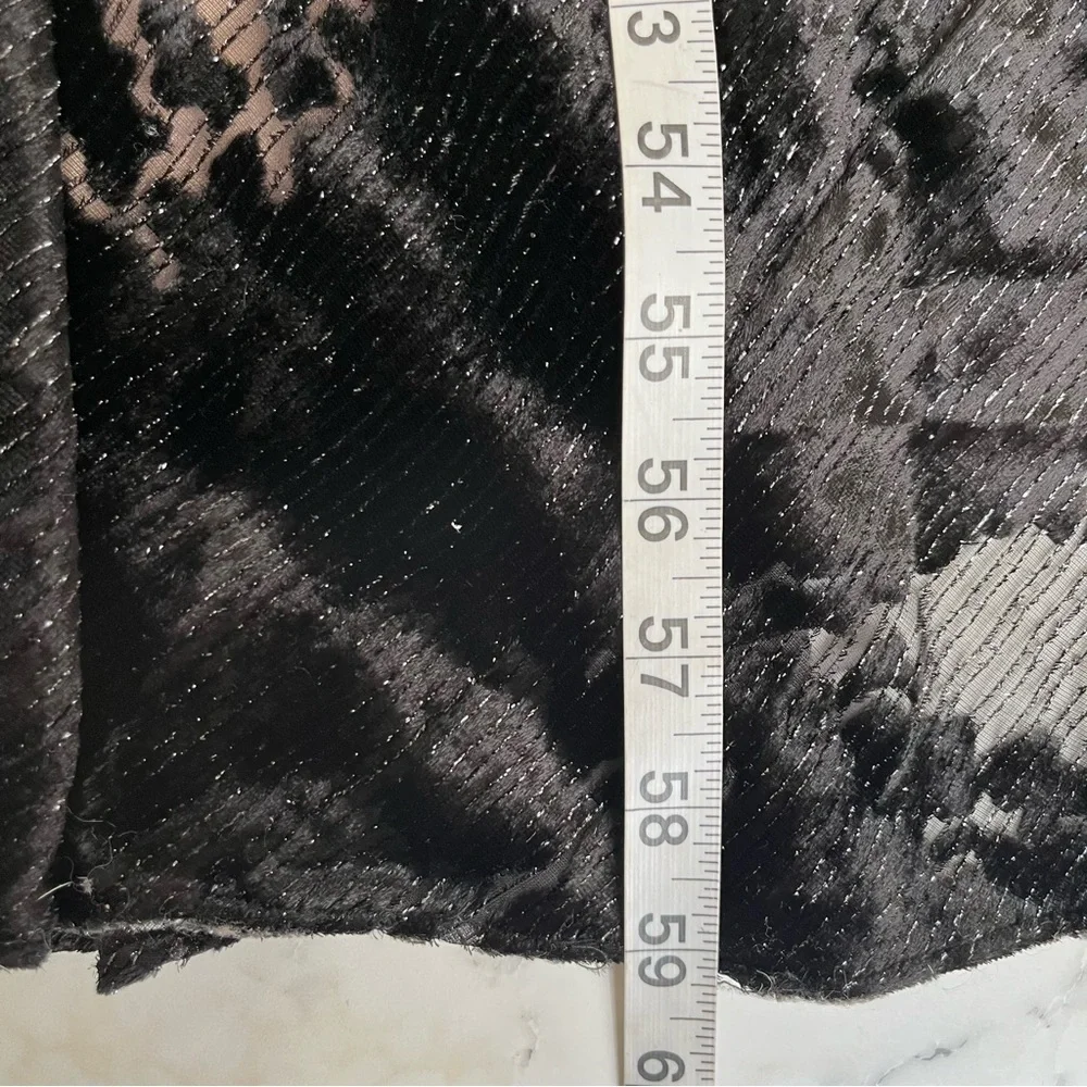 Vintage Y2K Niki Livas black burnout velvet maxi dress formal open back bias cut - Picture 11 of 14